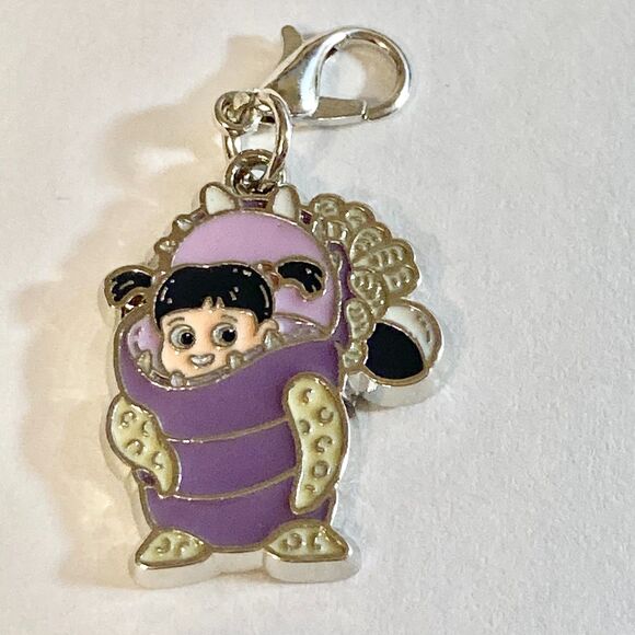 Vintage Disney Monsters Inc Toddler Boo Clip On Charm Zipper Pull Bag Pixar - Picture 2 of 7